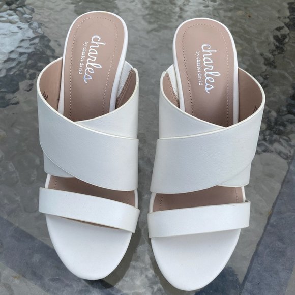 Charles By Charles David Shoes - Charles by Charles David, Size 5.5, White with tan cork